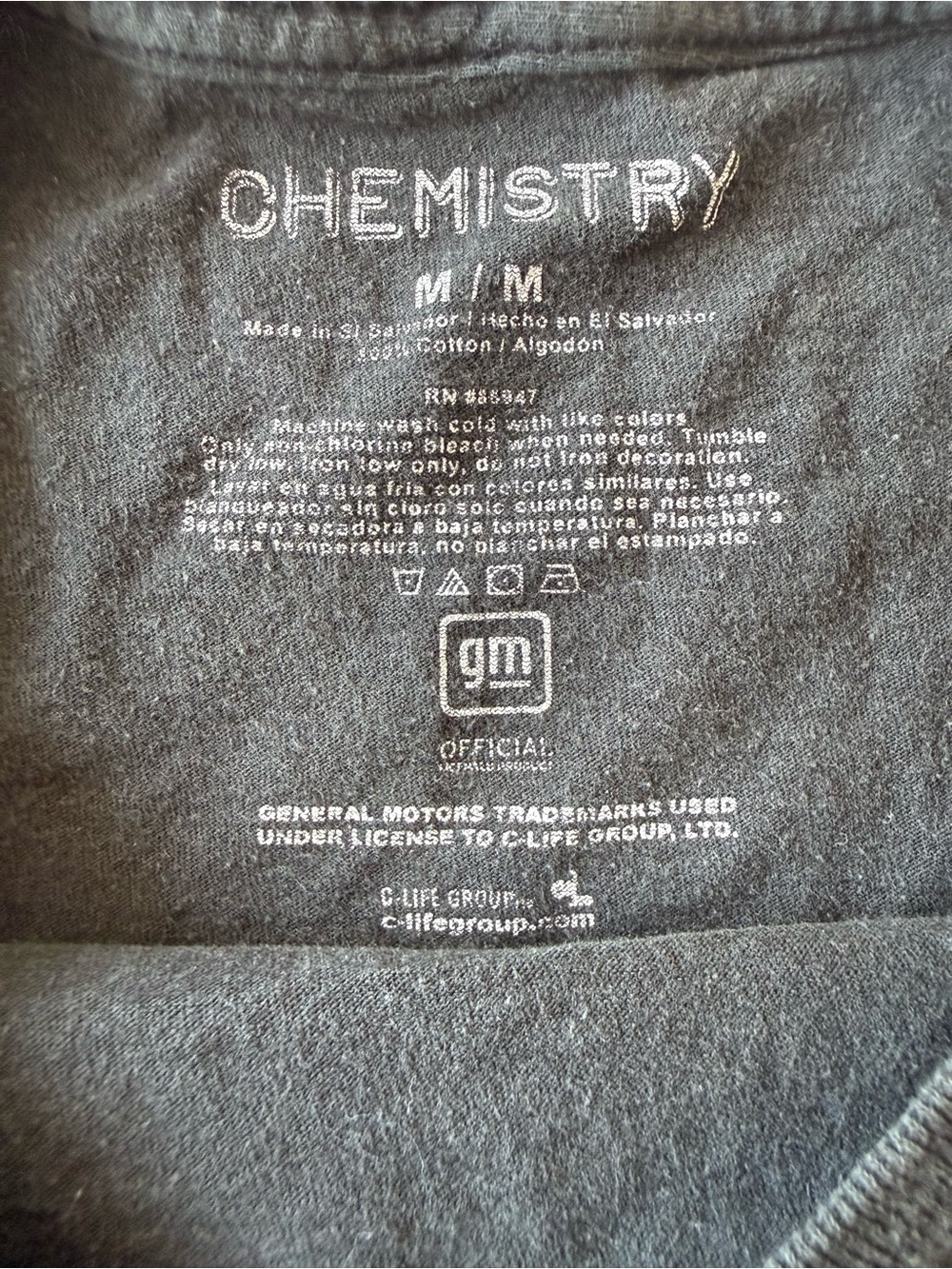 Chemistry Black Graphic Corvette Tee with Red & Blue Car Art - Picture 4 of 6